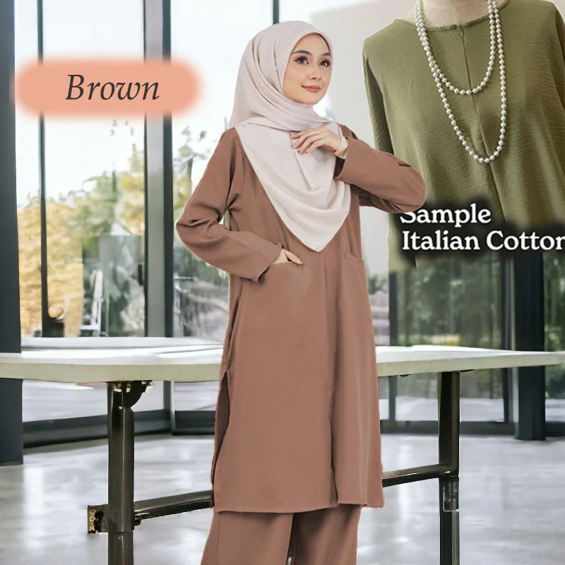 Fadia Cotton Loose Pants Set - Image 4
