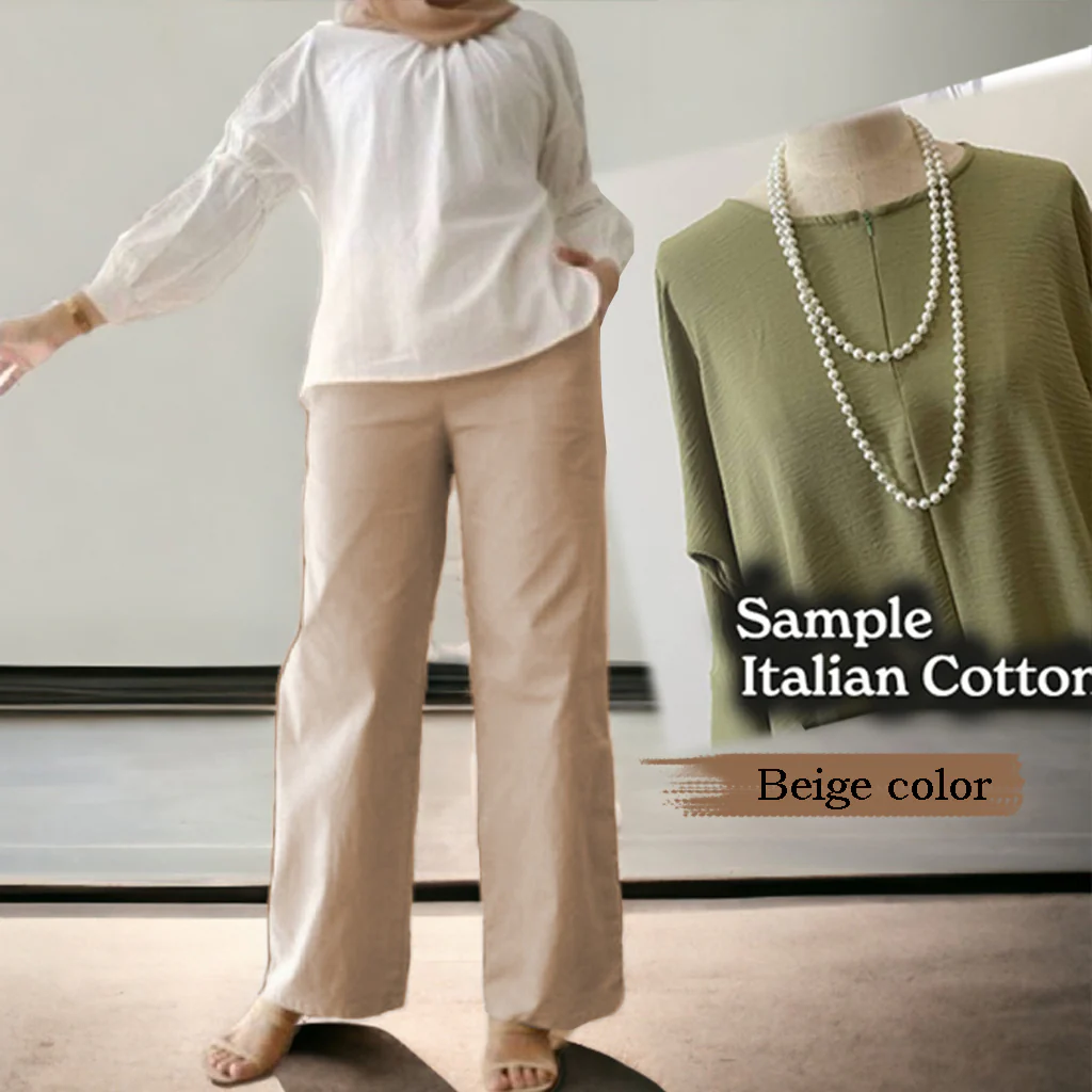 Hei Cotton Loose Pants - Image 5