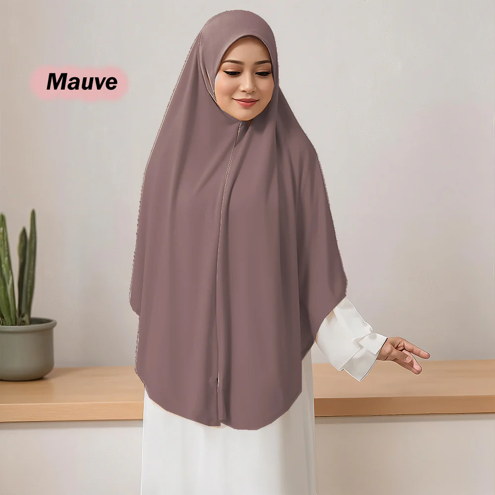 Humus Khimar Labuh Berzip - Image 19