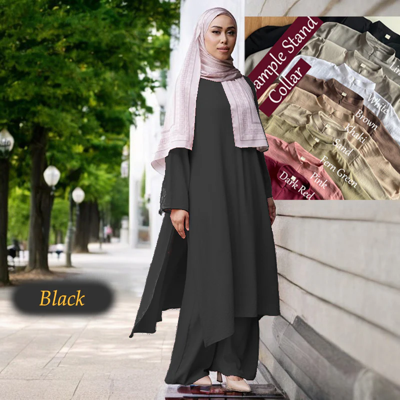 Junaida Stand Collar Set (Size 6xl ~ 10xl) - Loose Sleeve - Image 3