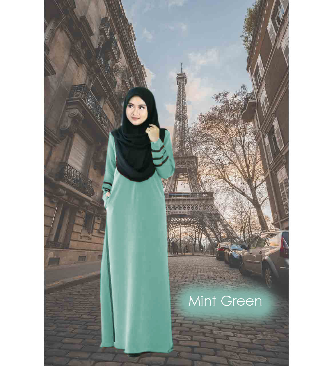 Nurin Flowy Jubah B - Image 3