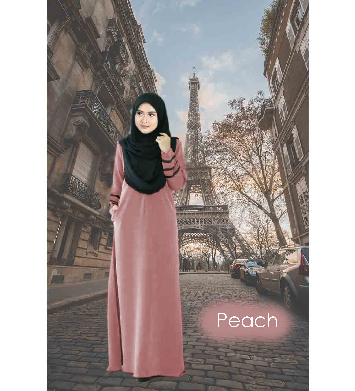 Nurin Flowy Jubah B - Image 6