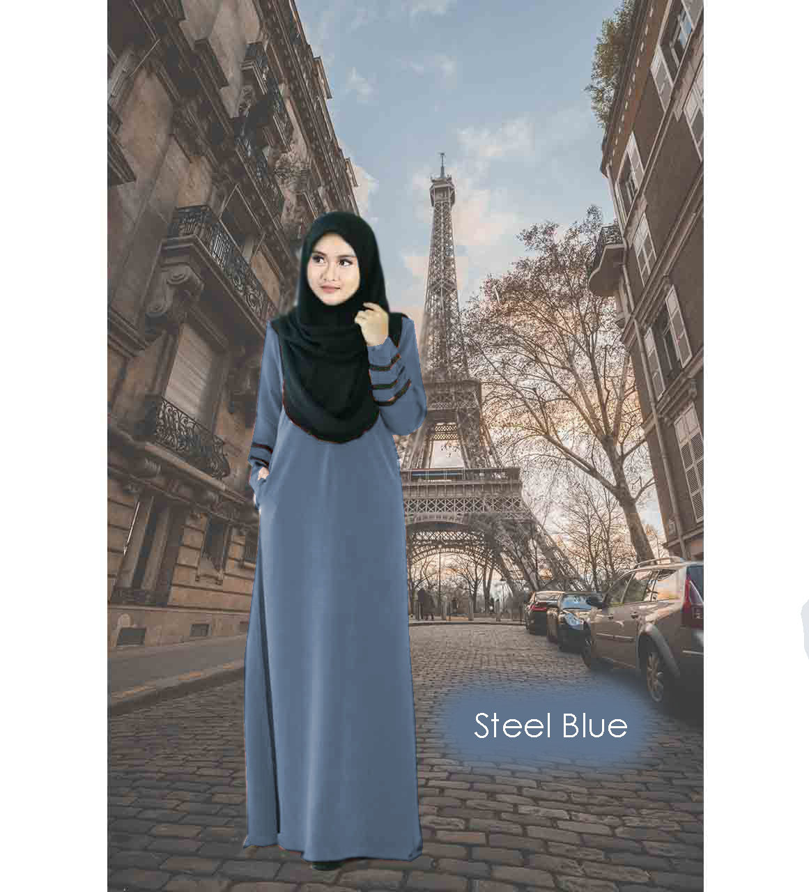 Nurin Flowy Jubah B - Image 8
