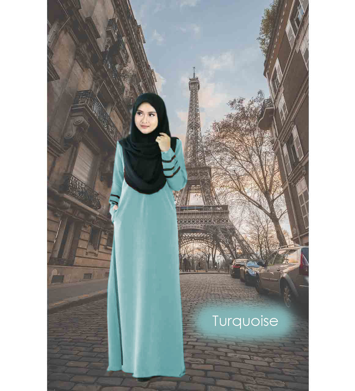 Nurin Flowy Jubah B - Image 9