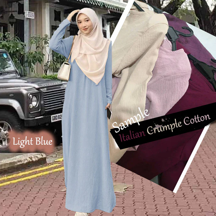 Qaima Italian Crumple Cotton Jubah - Image 10