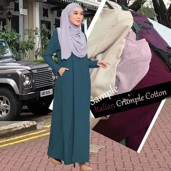 Qaima Italian Crumple Cotton Jubah - Image 11
