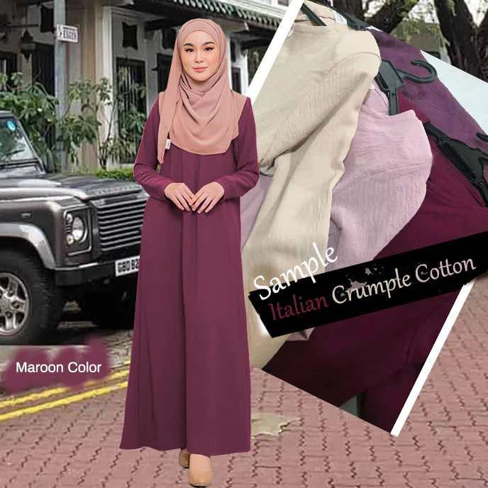 Qaima Italian Crumple Cotton Jubah - Image 13
