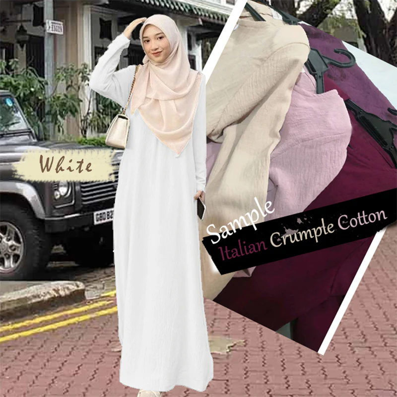 Qaima Italian Crumple Cotton Jubah - Image 5