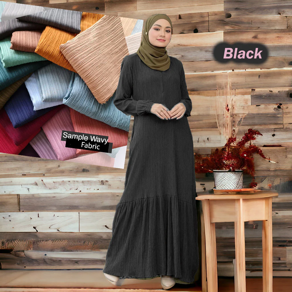Qasiba Wavy Jubah - Buy 2 FREE Length Alter - Image 10