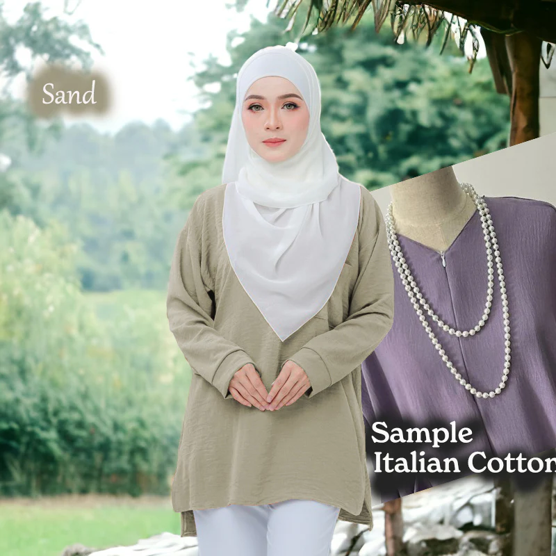 QQ Long Short COTTON Blouse - Image 14