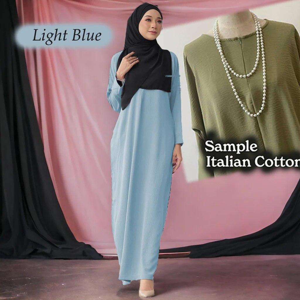 Vardah Italian Crumple Cotton Jubah A - Image 7
