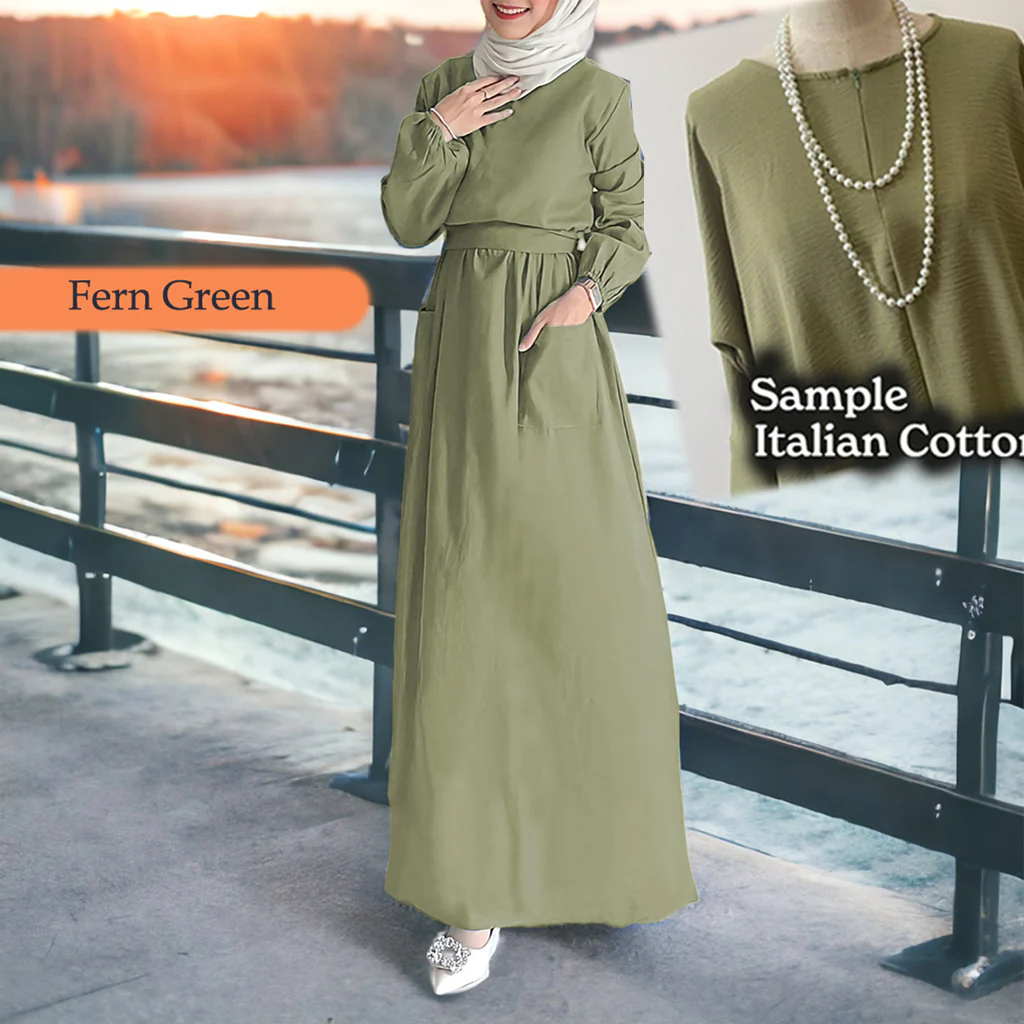 Xixili Back Zip COTTON Jubah - Image 4